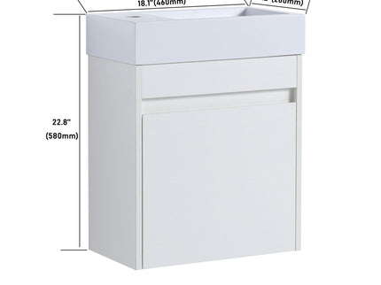 Sink Floating Bathroom Vanity With Soft Close Cabinet Door
