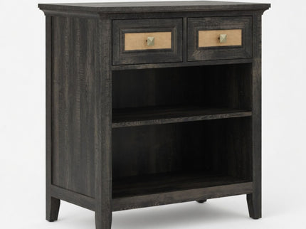 Storage Cabinet With 2 Drawers And 2 Shelves - Coffee