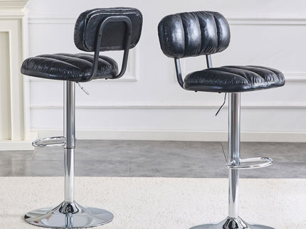 Adjustable Height Bar Stools With Footrest For Kitchen Island (Set of 2)
