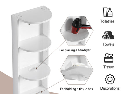 Bathroom Wall Mounted Storage Rack With Float Mounting Design