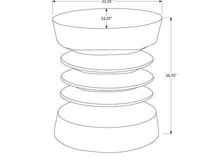 Contemporary Round Accent Table Indoor / Outdoor
