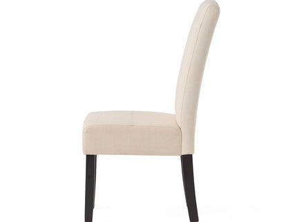 Pertica - Dining Chair Contemporary Design Wood Fabric - Natural