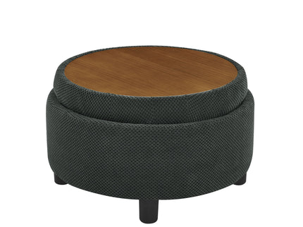 Storage Round Footstool Table Ottoman