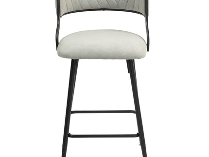Counter Height Bar Stools With Powder Coating Base And Footrest (Set of 2) -