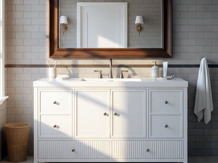 Bathroom Vanity With Separate Sink, Soft Close Doors And 4 Drawers