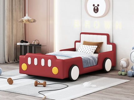 Race Car Shaped Platform Bed With Wheels