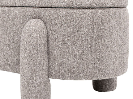 Hugo - Oval Fully Upholstered Storage Bench