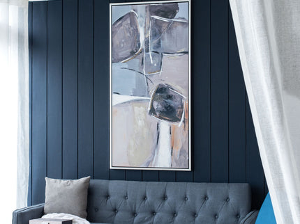 Large Modern Oil Painting, Framed Landscape Wall Art For Living Room Dining Room Office Bedroom - Multicolor