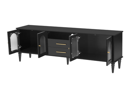 TV Stand For TVs Up To 75", Entertainment Center Media Console For Living Room - Black