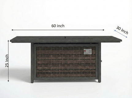 Propane Fire Pit Table - Espresso