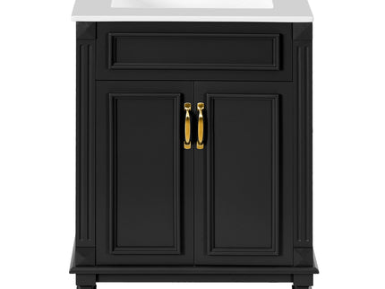 Bathroom Vanity With Top Sink, Cabinet With 2 Soft Closing Doors