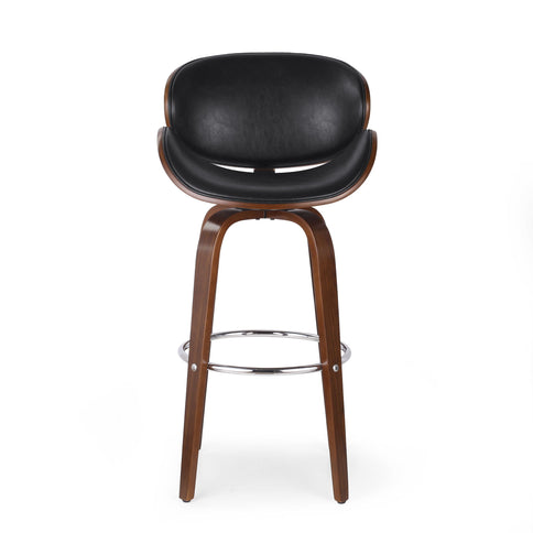 Lumos - Mid Century Modern Upholstered Swivel Barstool