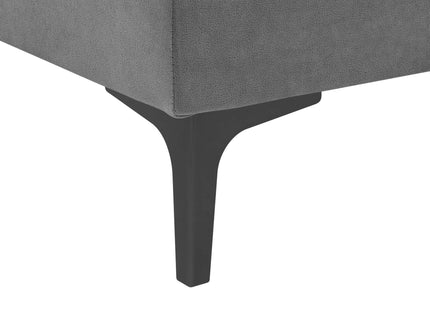 U - Shape Sectional With Legs, Pillow Top Arms - Dark Gray