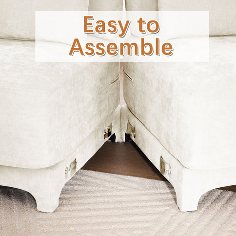 Stylish Sofa With Ottoman And Lumbar Pillows, Ergonomic Design