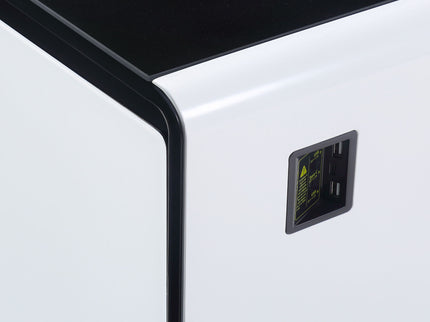 Modern Smart Coffee Table With Built-In Fridge, tooth Speaker, Wireless Charging Module, Touch Control Panel, Power Socket, USB Interface, Outlet Protection, Atmosphere Light