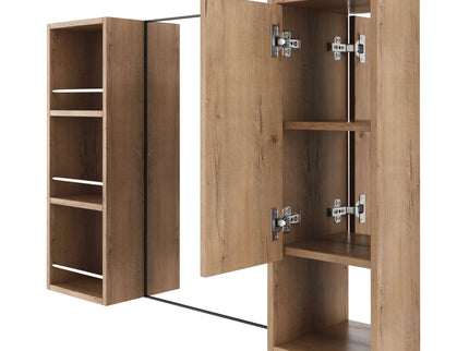 39.4" Wall Mounted Bathroom Cabinet With Storage And - Imitative Oak