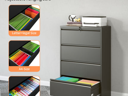 Premium Drawer Metal Lateral File Cabinet With Lock