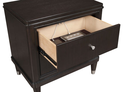 Niguel - 2 Drawer Nightstand With Felt Lined Top Drawer - Brown