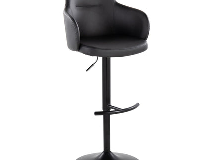 Boyne - Contemporary Adjustable Barstool With Swivel With Rounded T Footrest (Set of 2)