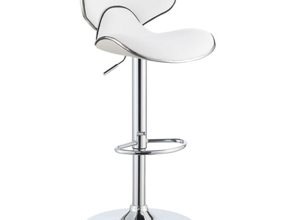 Edenton - Upholstered Adjustable Bar Stool (Set of 2) - White