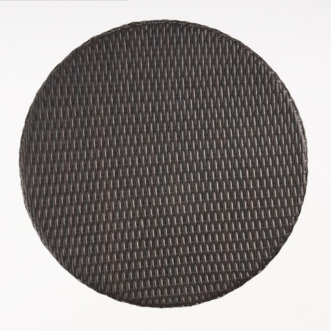 Outdoor Round Rattan Bar Table With Iron Frame - Multi Brown