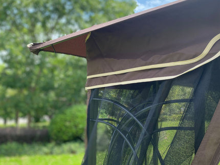 Patio Double Roof Gazebo Replacement Canopy Top Fabric