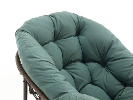 Indoor / Outdoor Oversized Wicker Egg Rocker Chair - Light Green