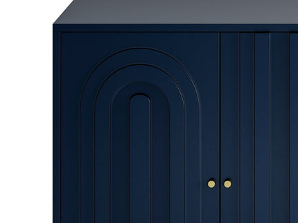 Modern Lacquered 4 Door Cabinet Sideboard Buffet Server Cabinet Storage Cabinet, For Living Room, Entryway, Hallway, Office, Kitchen And Dining Room