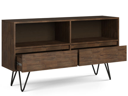 Chase - Low Bookcase - Rustic Natural Aged Brown