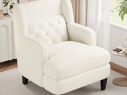 Upholstered Accent Chair Tufted Armchair For Living Room And Bedroom