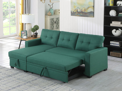 Upholstered Pull Out Sectional Sofa With Chaise