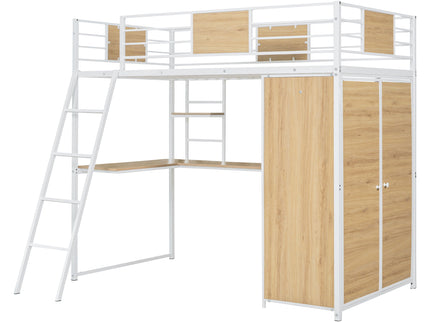 Loft Bed With L Shape Desk And Wardrobe