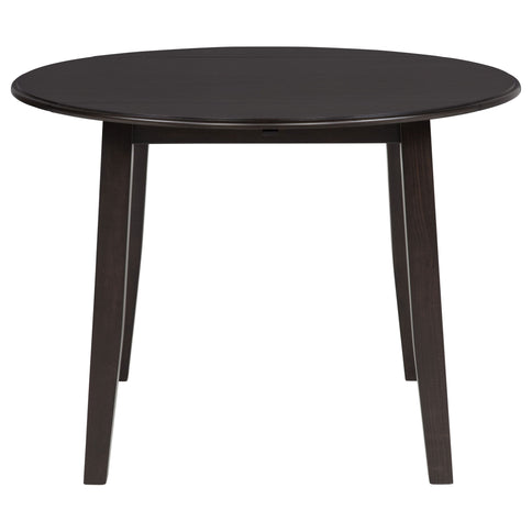 Jackie - 5 Piece Dining Set With Drop Leaf Table And Side Chairs - Dark Coffee