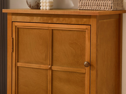 Floor Cabinet With Doors & Adjustable Shelf, Storage Cabinet For Entryway
