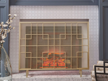 Dorothy - Modern Single Panel Iron Fire Screen