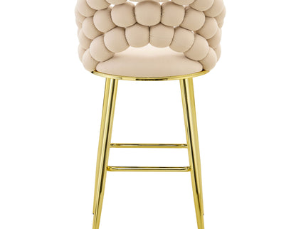 Bubble, Ball Chain Tufted Bar Chairs For Kitchen Island & Home Bar (Set of 2)