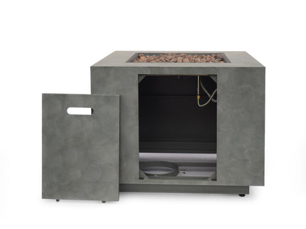 Outdoor Patio Gas Burning Fire Pit Table 50, 000 Btu, Square