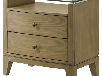 Menlo - 2 Drawer Nightstand - Pine Wood