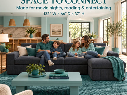 Modular Sectional Sofa, Reversible Set