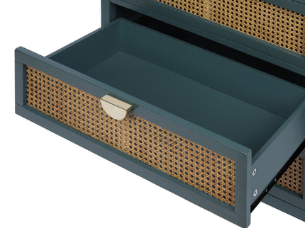 3 Drawer Cabinet, Natural Rattan, American Furniture