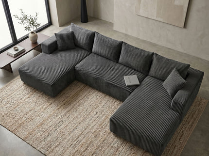 U-Shaped Modular Sectional Sofa With Double Chaise, Oversized Deep Seat For Living Room
