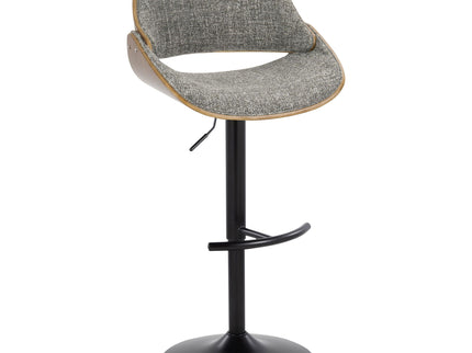Fabrizzi - Mid Century Modern Adjustable BarStool With Rounded T Footrest (Set of 2)