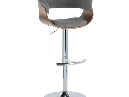 Vintage Mod - Mid Century Modern Adjustable Height Barstool With Swivel With Rounded T Footrest (Set of 2)
