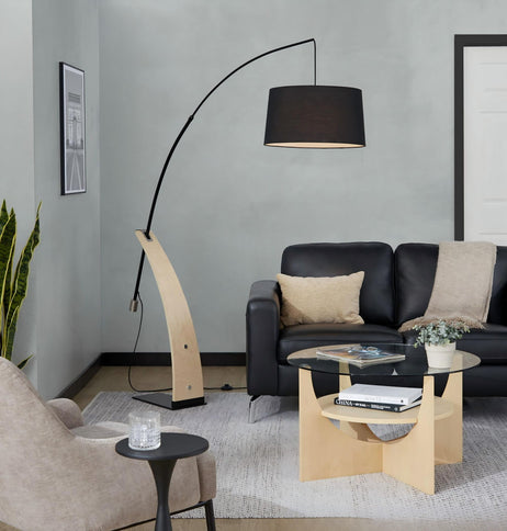 Robyn - Floor Lamp - Natural / Black