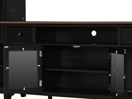 Extra Large TV Stand, Entertainment Center With Storage Cabinets