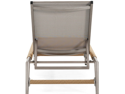 Hargrove - Outdoor Patio Aluminum Chaise Lounge (Set of 2) - Natural / Silver