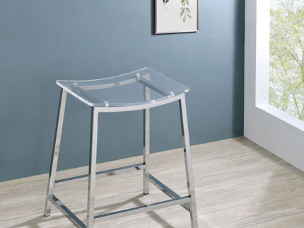 Staten - Backless Counter Stool (Set of 2) - Chrome