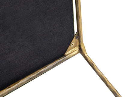 Aerin - Hammered Brass Upholstered Accent Arm Chair