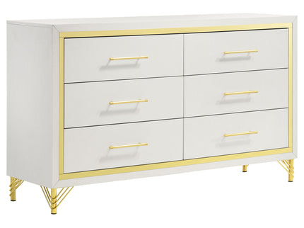 Chesney - 6 Drawer Bedroom Dresser - White