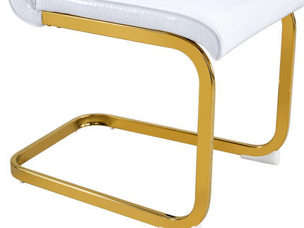 Elegant Design Alligator Skin Upholstered Dining Chairs